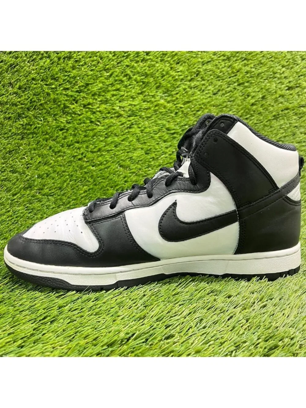 Nike Dunk High Retro Mens Size 11.5 Black White Athletic Leather Shoes Sneakers